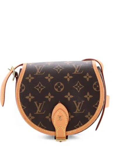 Pre-owned Louis Vuitton Tambourin Nm Handbag Monogram Canvas Crossbody Bag In Brown