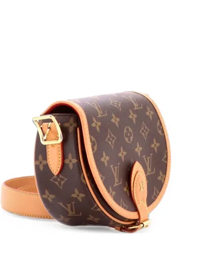 Pre-owned Louis Vuitton Tambourin Nm Handbag Monogram Canvas Crossbody Bag In Brown