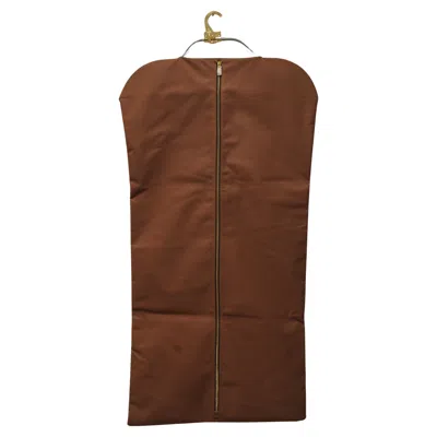 Pre-owned Louis Vuitton Tan Canvas Dress Suit Carrier With Brass Handle In Brown