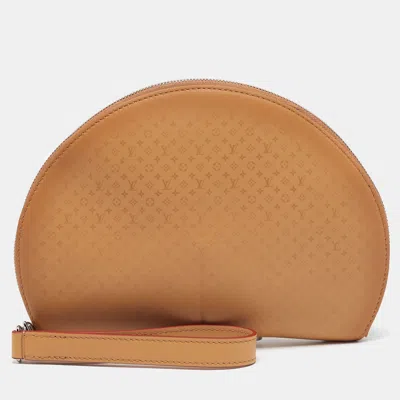 Pre-owned Louis Vuitton Tan Monogram Leather Fortune Cookie Pouch
