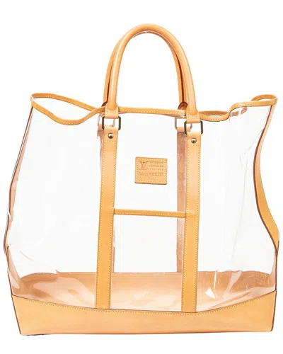 Pre-owned Louis Vuitton Tan/transparent Pvc Resin/vachetta Leather Ltd. Ed. Isaac  Mizrahi Centenaire Sac Week