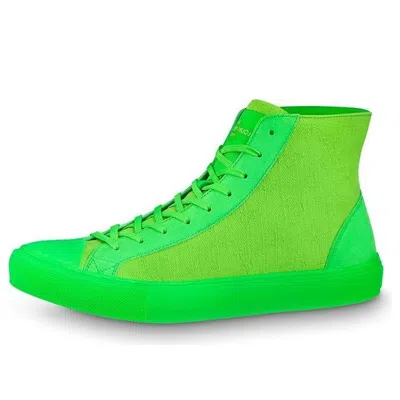 Pre-owned Louis Vuitton Tattoo Ankle Sneakers 'neon Green'