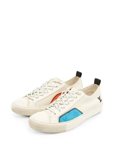 Pre-owned Louis Vuitton Tattoo Lace-up Sneakers In White