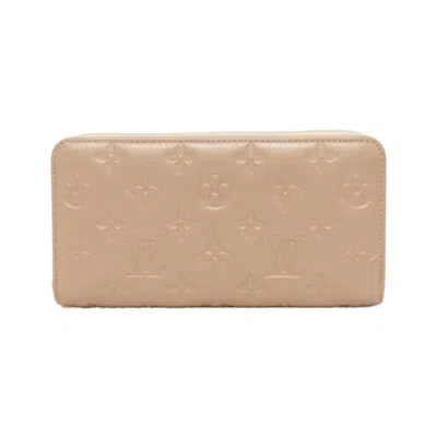 Pre-owned Louis Vuitton Taupe Leather Long Wallet (bi-fold) () In Brown