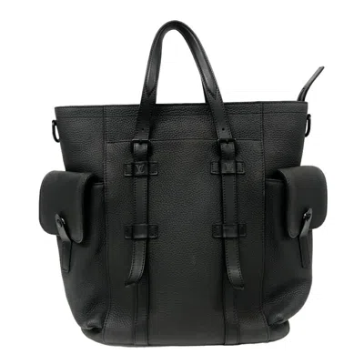 Pre-owned Louis Vuitton Taurillon Black Leather Tote Bag ()