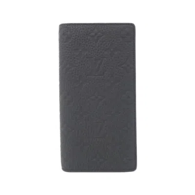 Pre-owned Louis Vuitton Taurillon Black Monogram Monogram Leather Long Wallet (bi-fold) ()