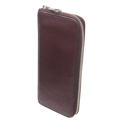 Pre-owned Louis Vuitton Taurillon Bordeaux Leather Long Wallet (bi-fold) ()