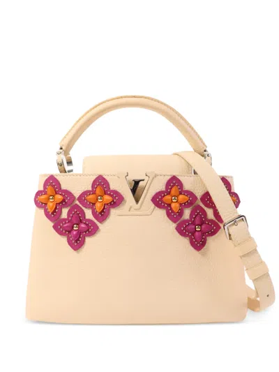 Pre-owned Louis Vuitton Taurillon Capucines Bb Tote Bag In Neutral