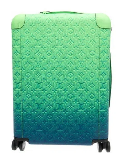 Pre-owned Louis Vuitton Taurillon Illusion Horizon 50 In Green