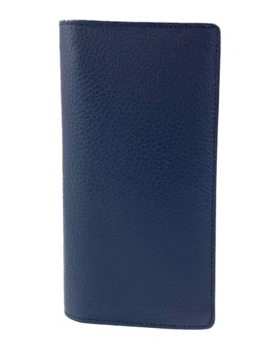 Louis Vuitton Taurillon Leather Long Wallet (authentic Pre-loved) In Blue