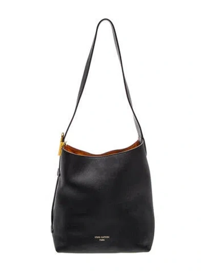 Pre-owned Louis Vuitton Taurillon Leather Low Key Pm In Black