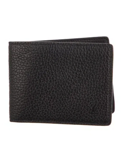 Pre-owned Louis Vuitton Taurillon Leather Pocket Organizer In Black
