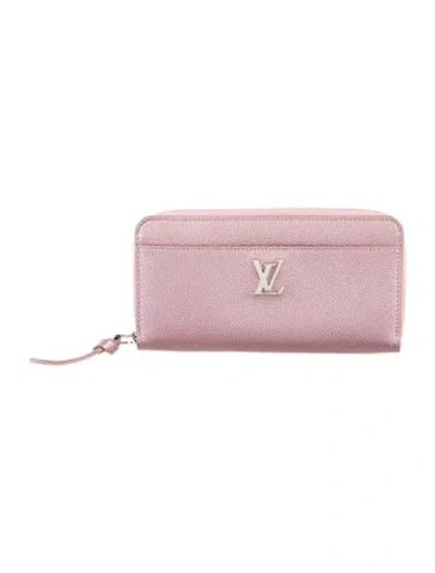 Pre-owned Louis Vuitton Taurillon Leather Wallet In Pink