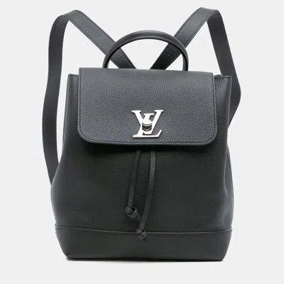 Pre-owned Louis Vuitton Taurillon Lockme Backpack In Black