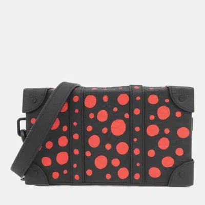 Pre-owned Louis Vuitton Taurillon (lv X Yk) Soft Trunk Wallet Shoulder Bag In Black