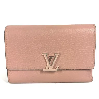 Pre-owned Louis Vuitton Taurillon Magnolia Pink Leather Wallet (tri-fold) () In Multi