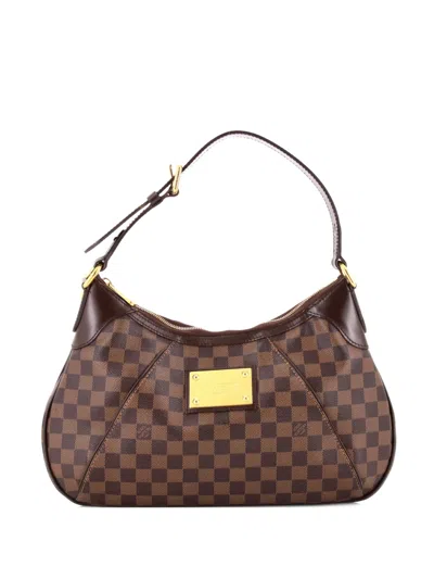 Pre-owned Louis Vuitton Thames Handbag Damier Gm Hobo Bag In Brown