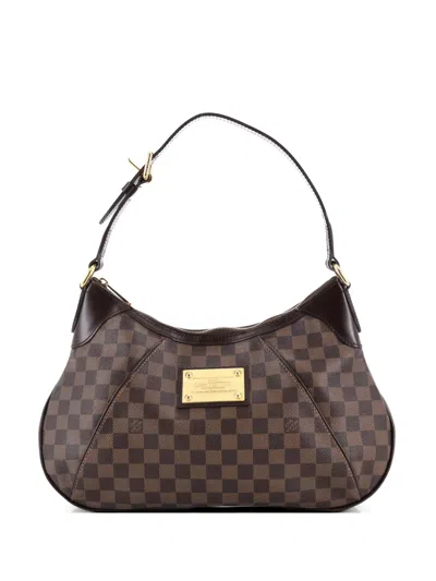 Pre-owned Louis Vuitton Thames Handbag Damier Gm Hobo Bag In Brown