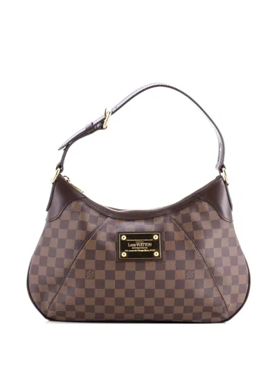Pre-owned Louis Vuitton Thames Handbag Damier Gm Hobo Bag In Brown