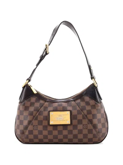 Pre-owned Louis Vuitton Thames Handbag Damier Pm Shoulder Bag In Brown