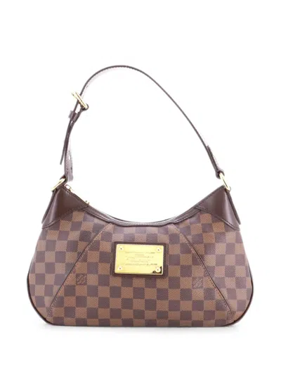 Pre-owned Louis Vuitton Thames Handbag Damier Pm Shoulder Bag In Brown