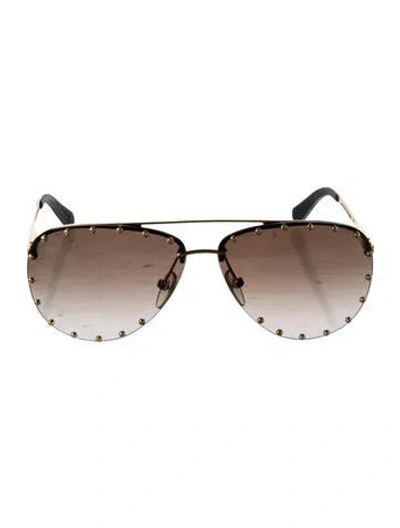 Pre-owned Louis Vuitton The Party Aviator Sunglasses In Black/gold