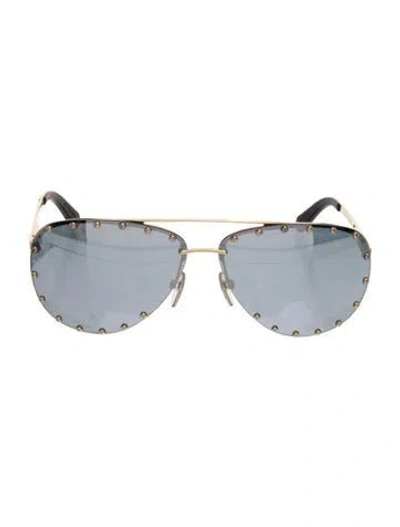 Pre-owned Louis Vuitton The Party Aviator Sunglasses In Gold/metallic