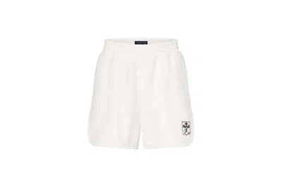 Pre-owned Louis Vuitton Thin Leather Running Shorts White