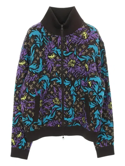 Pre-owned Louis Vuitton Thistle Monogram Zip-up Jacket In Brown