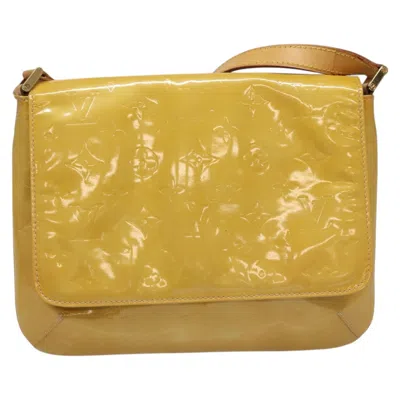 Pre-owned Louis Vuitton Thompson Street Beige Patent Leather Shoulder Bag () In Sand