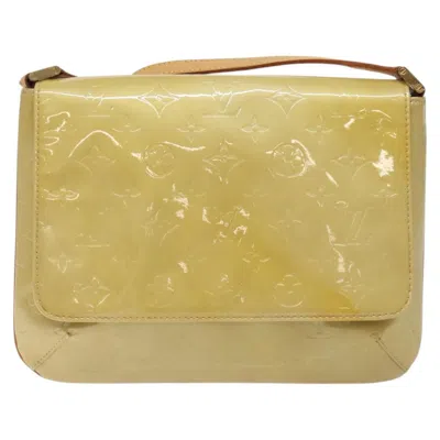 Pre-owned Louis Vuitton Thompson Street Beige Patent Leather Shoulder Bag () In Sand