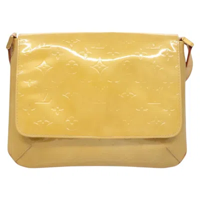 Pre-owned Louis Vuitton Thompson Street Beige Patent Leather Shoulder Bag () In Sand