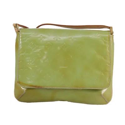 Pre-owned Louis Vuitton Thompson Street Green Patent Leather Shoulder Bag ()