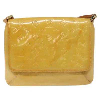 Pre-owned Louis Vuitton Thompson Street Patent Leather Shoulder Bag () In Sand