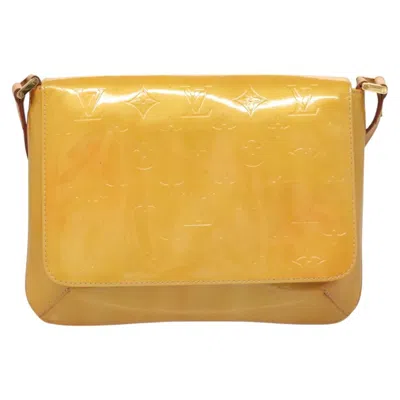 Pre-owned Louis Vuitton Thompson Street Yellow Patent Leather Shoulder Bag ()