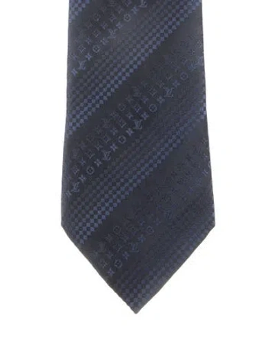 Pre-owned Louis Vuitton Tie In Blue