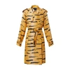 Louis Vuitton Tiger Print Trench Coat In Orange