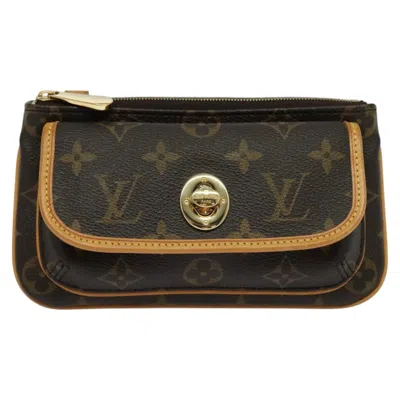 Pre-owned Louis Vuitton Tikal Brown Canvas Clutch Bag ()