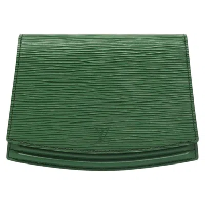Pre-owned Louis Vuitton Tilsitt Green Leather Clutch Bag ()
