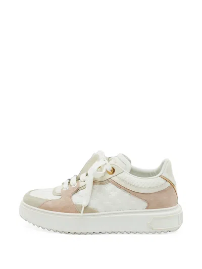 Pre-owned Louis Vuitton Time Out Low-top Sneakers In White