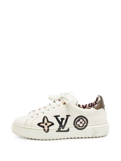 Pre-owned Louis Vuitton Time Out Sneakers In White