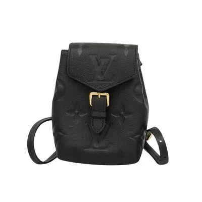 Pre-owned Louis Vuitton Tiny Backpack Monogram Empreinte Giant Black Leather Backpack Bag ()