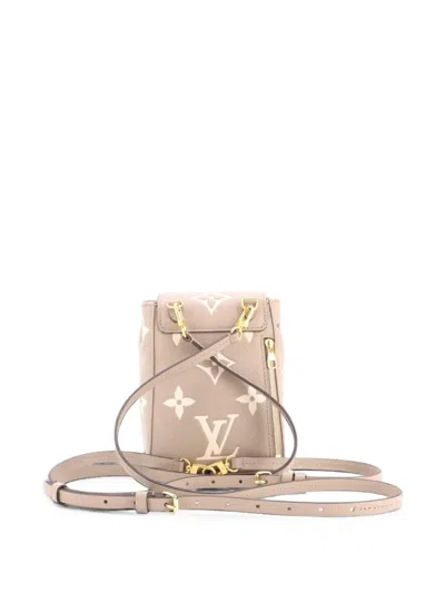 Pre-owned Louis Vuitton Tiny Bicolor Monogram Empreinte Giant Backpack In Neutrals