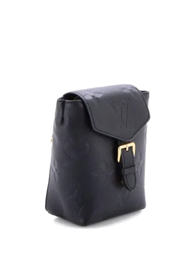 Pre-owned Louis Vuitton Tiny Monogram Empreinte Giant Backpack In Black