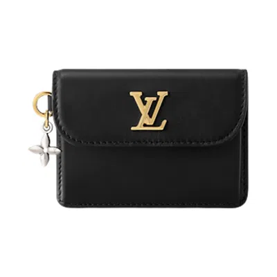 Pre-owned Louis Vuitton Tiny Recto Verso Card Holder 'black Calfskin Leather' | Women's Size Onesize