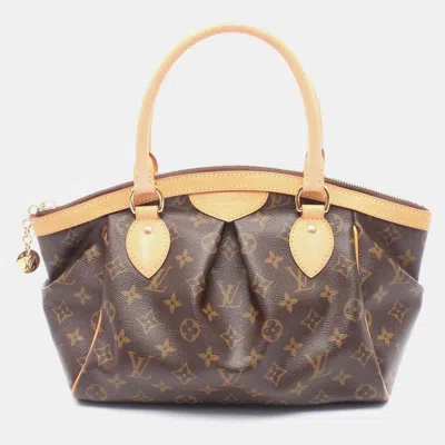 Pre-owned Louis Vuitton Tivoli Pm Hand Tote Bag Monogram Canvas In Brown