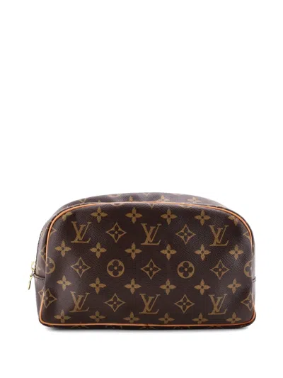 Pre-owned Louis Vuitton Toiletry Bag Monogram Canvas 25 Pouch In Brown