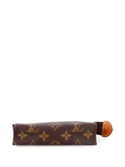 Pre-owned Louis Vuitton Toiletry Monogram Canvas 15 Pouch In Brown