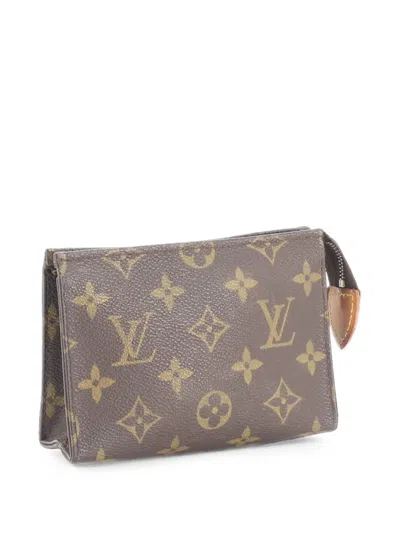 Pre-owned Louis Vuitton Toiletry Monogram Canvas 15 Pouch In Brown