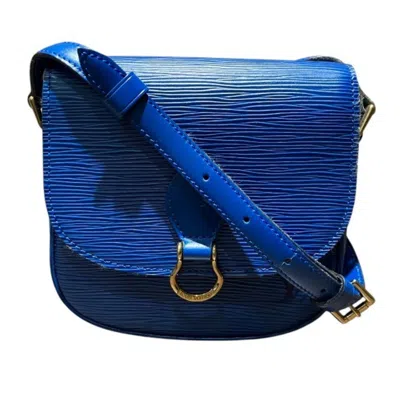 Pre-owned Louis Vuitton Toledo Blue Leather Shoulder Bag ()